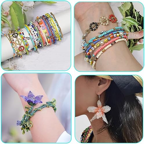 Miniatura 7 de Tamaño 80 - Cuentas de cristal para manualidades de 0.118 pulgadas (0.118 in), juego surtido con caja organizadora para fabricación de joyas (24