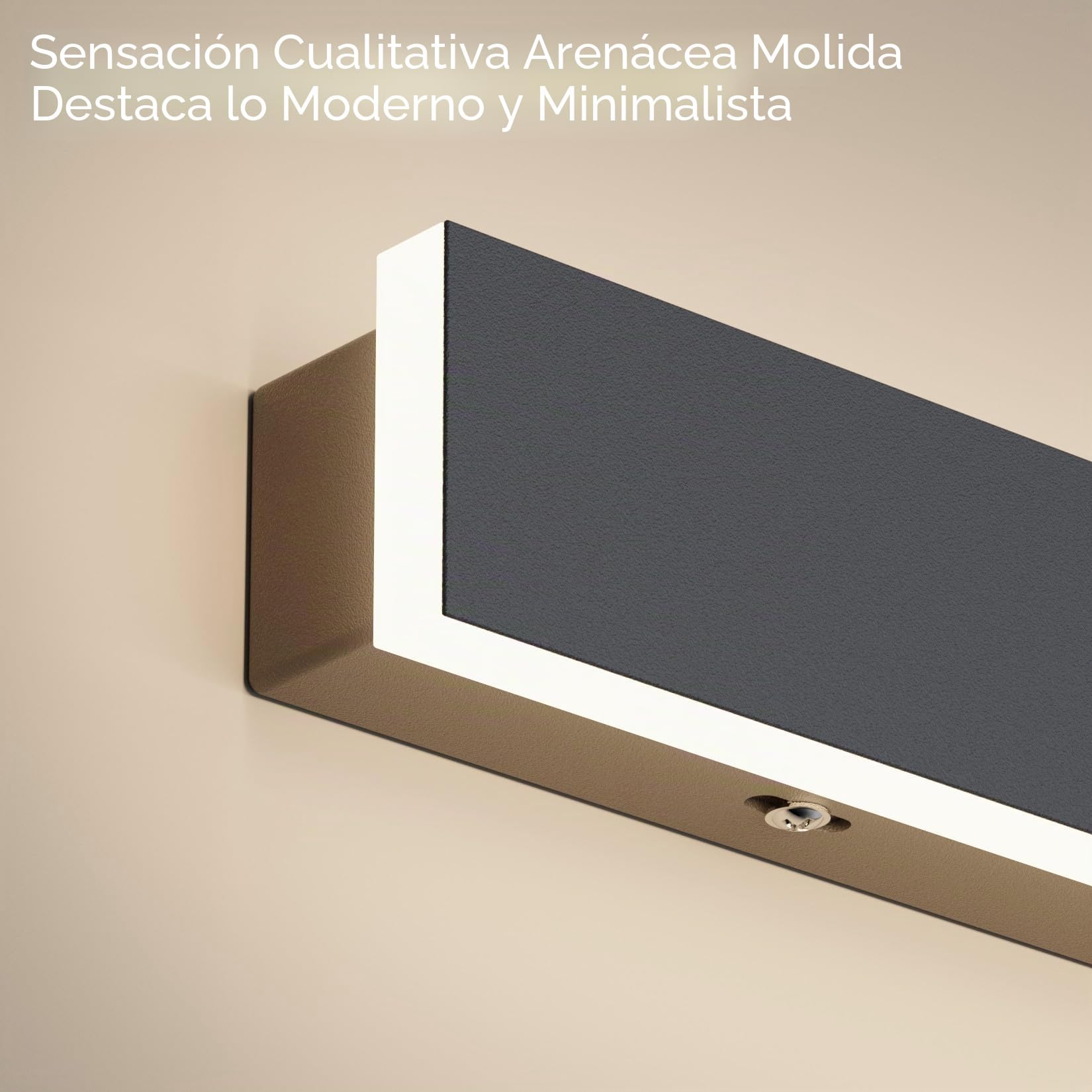 K-Bright Aplique de Pared Exterior LED 150CM Lámpara de Pared IP65 Blanco Natural 45W 4000K Moderna para Balcón Patio Jardín Balcón,Antracita