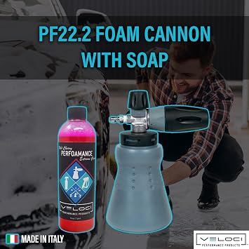 MTM Hydro PF22 Wide Mouth Snow Foam Cannon with 16 oz Car Wash Soap