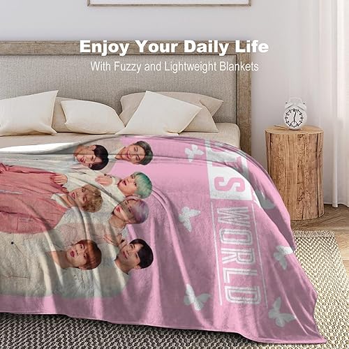 Miniatura 4 de Kpop Dynamite - Manta de franela de forro polar ultrasuave, ropa de cama ligera y mullida para adultos de 60 x 50 pulgadas