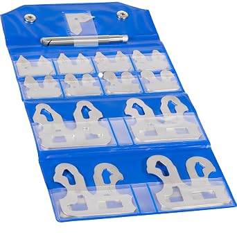 3602-5021 Radius Gauge Set 25-Piece Radius Gage Set 1/64-1/2 Gauges with Holder Radius Measuring Tool