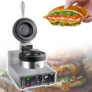 Máquina para hacer hamburguesas, prensa eléctrica para hacer hamburguesas, helados, hamburguesas, wafles y hamburguesas, antiadherente, eléctrica, 220 V