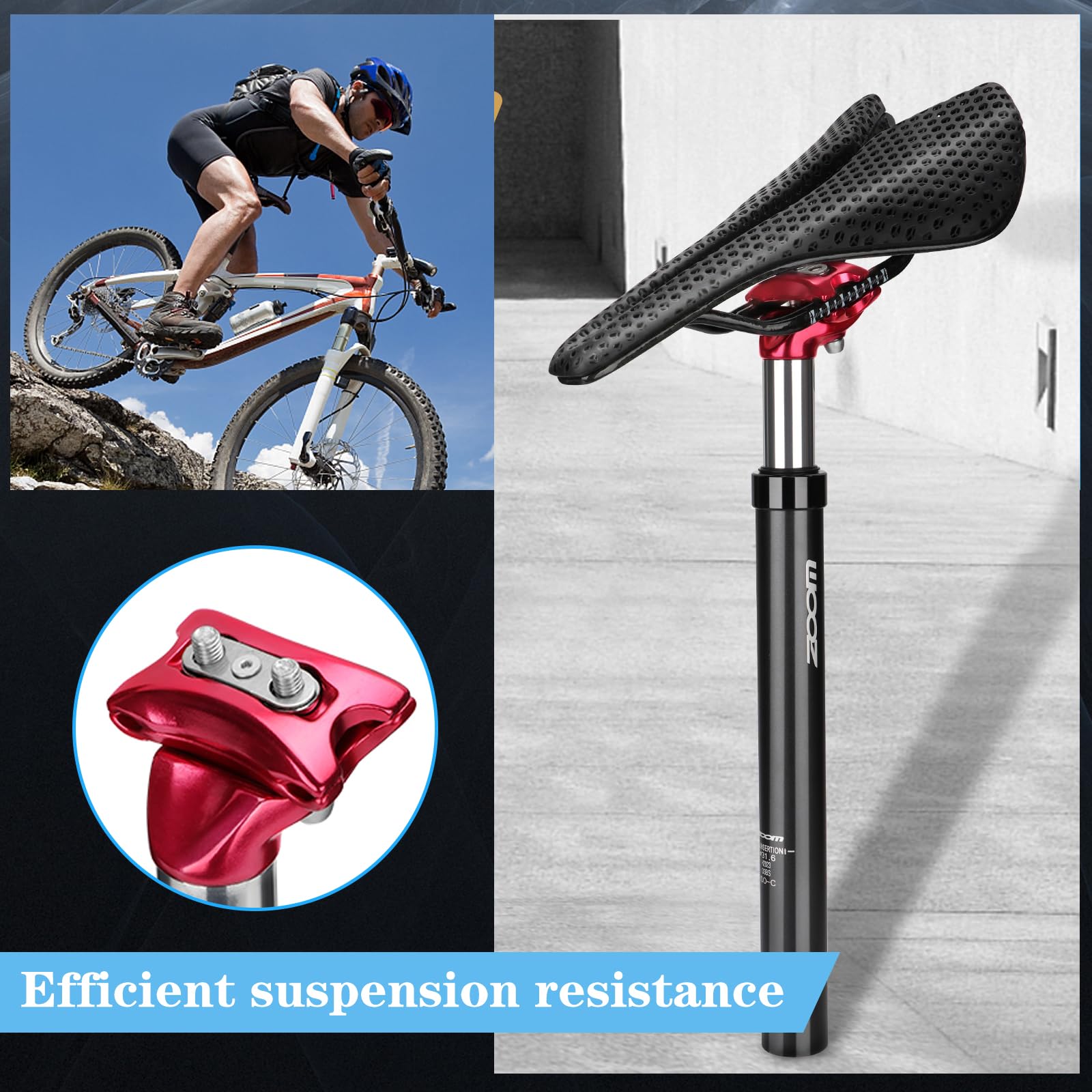 Bike Seat Splumzer Dropper Post, Posts Bike Suspension Decathlon