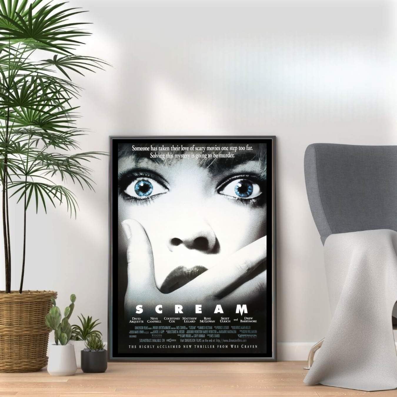 Horror Movie Poster Prints, Scary Film Wall Art, Halloween Decor, Horror Room & Home Cinema Wall Decor (THE SCREAM, A4 Print Only (30x21cm))