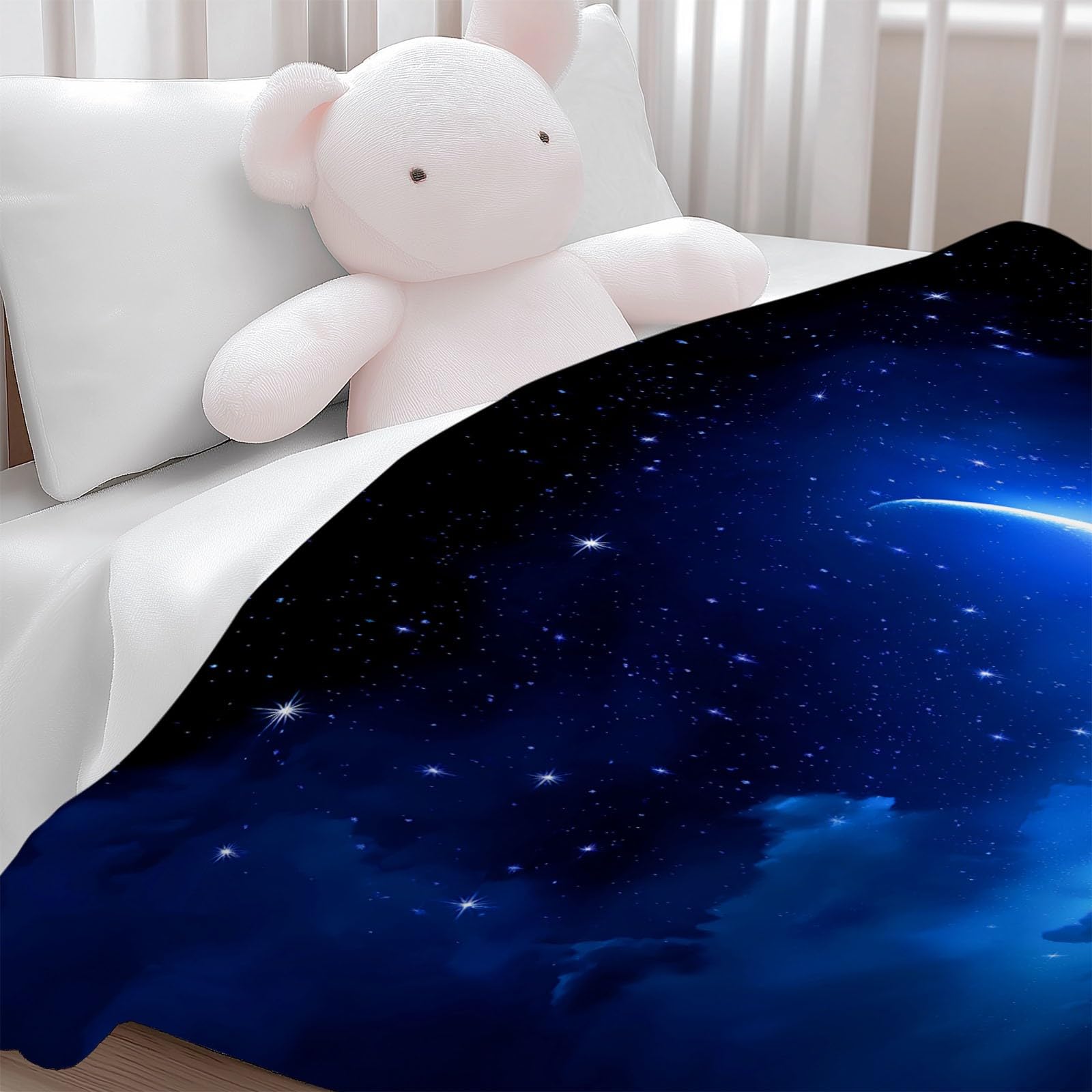 Fantastyczny niebiański polar flanelowy koc polarowy, narzuta na sofę Wygodny koc 2-osobowy koc na łóżko w kratę zimowy, 220 x 240 cm Niebieski