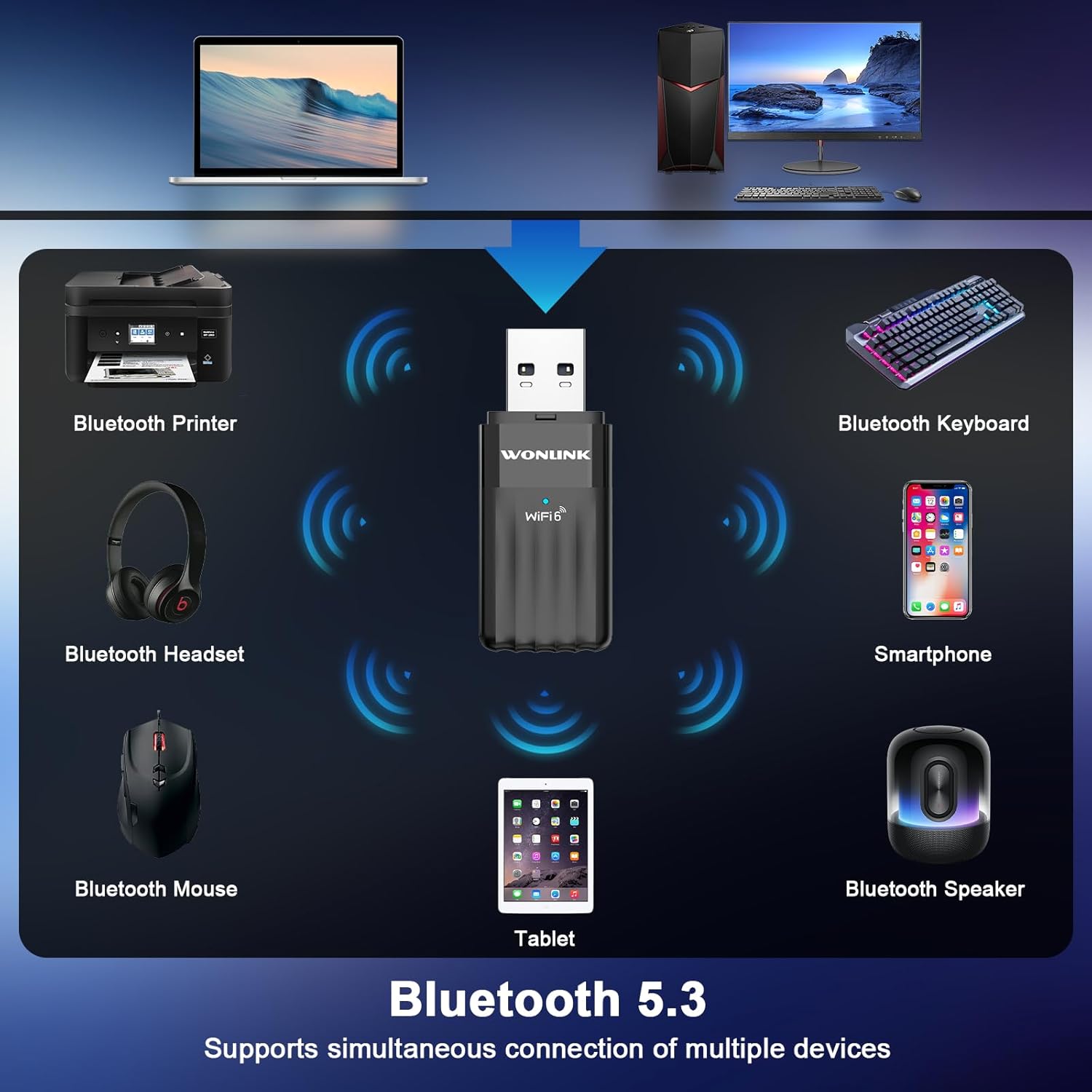 WONLINK Bluetooth 5.3 Connectivity