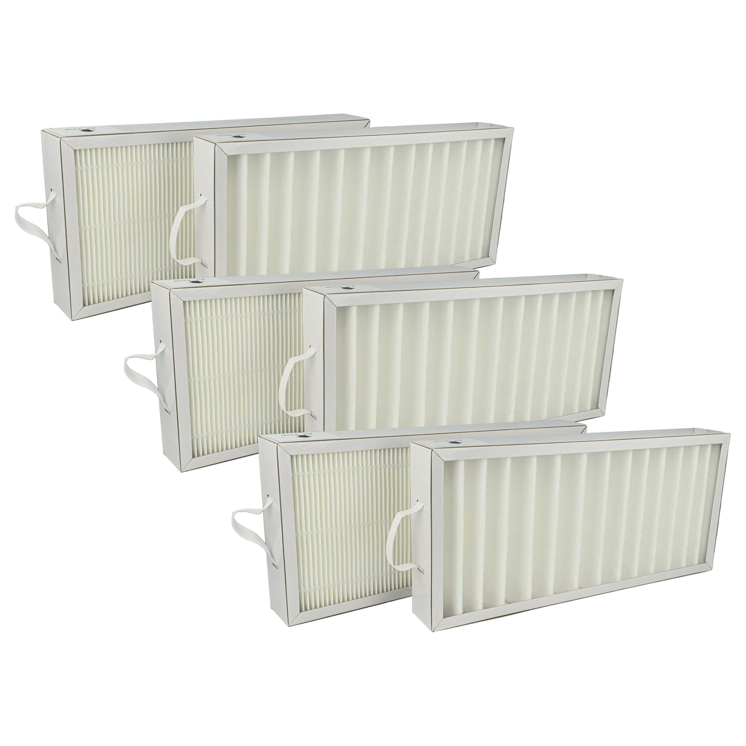 vhbw Filterset kompatibel mit Pluggit Avent P300N, AP300, P300 Lüftungsgerät - Luftfilter G4 / F7 (6 Stück), 35 x 16 x 4,5 cm, Weiß