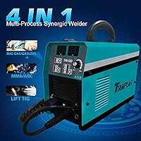 Vista 3 de Soldador MIG - 135AMP 110V y 220V Voltaje Dual 4 en 1 Flux MIG/alambre sólido/Stick ARC/Lift TIG Gas/soldadura sin gas, IGBT Inverter Soldadora