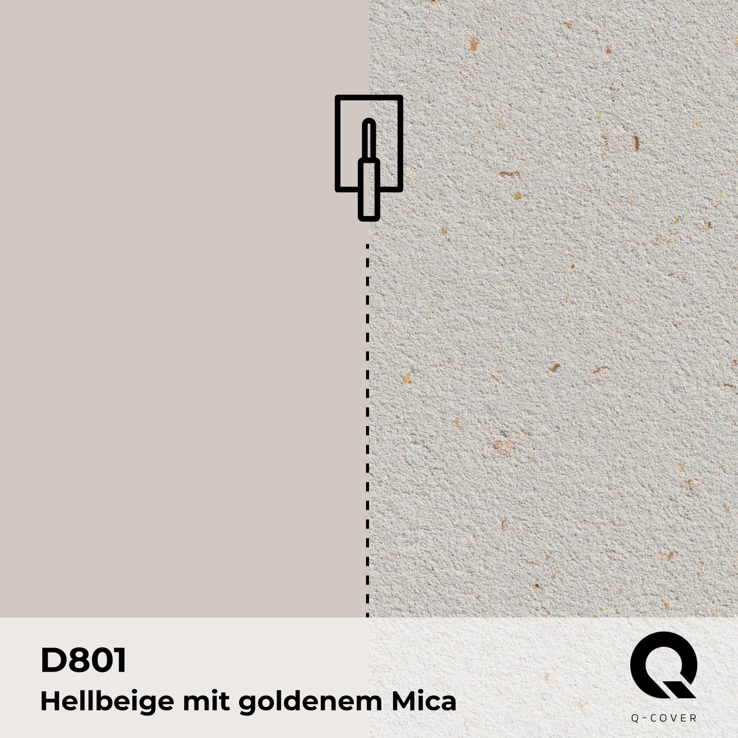 Quarzgrund für Dekorativer Putz mit Mica Hellbeige D801 7,5KG | Acrylatdispersion Grundiermittel Innen & Außen für Wände und Decken Grundierung Schutz Mosaikputz ca. 0,3-0,4 KG/m2