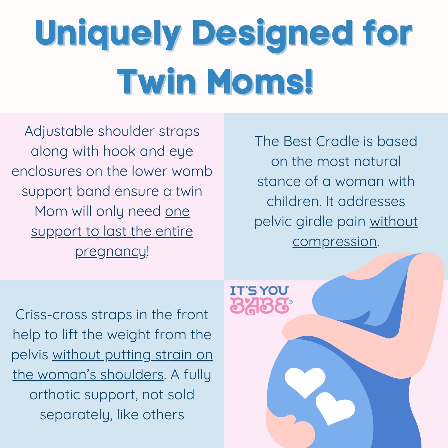 Best Cradle Belly Band for Twins & Multi Birth Pregnancy Medical