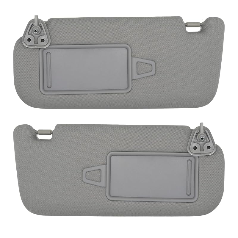 Par de Para-Sóis Internos Cinza para Hyundai Elantra 2007 a 2010, Lado do Motorista e Passageiro, sem Luz, NHILES, Kit com 2 peças