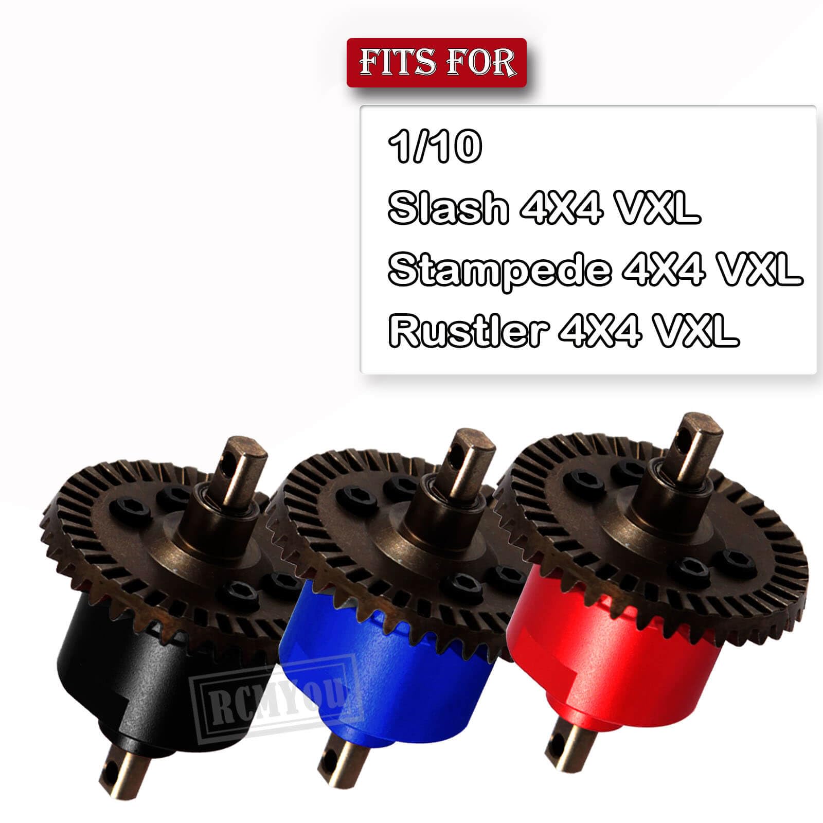 RCMYou Metal Front Differential Upgrades Part for 1/10 Slash/Rustler/Stampede 4X4 VXL,Metal Differential Front Differential Hop Ups Replace 5381 6882 5379,Red