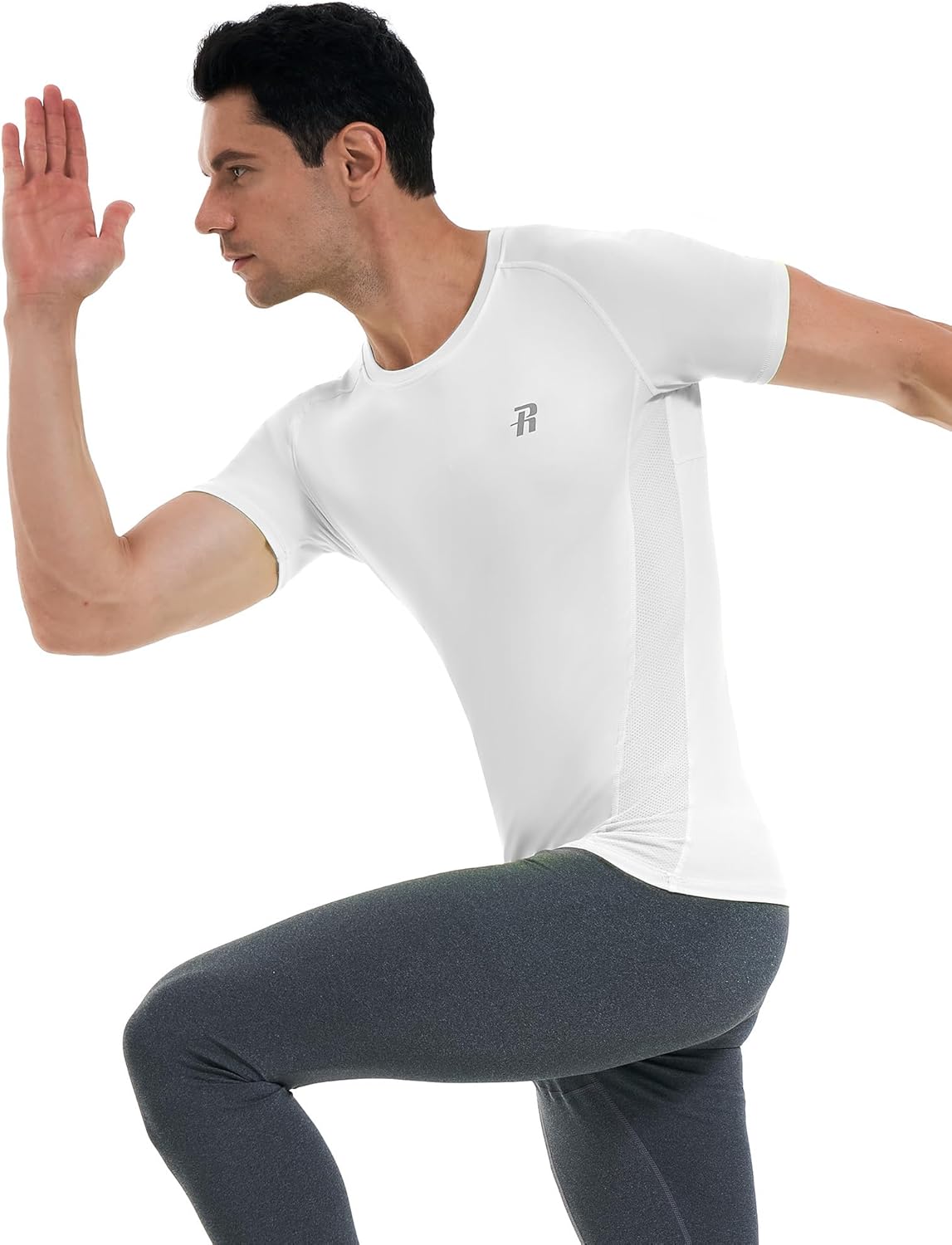 Runhit 3 Pack Men's Compression Shirts Short Sleeve Athletic T Shirt Cool Dry Workout Tops Sports Base Layer Undershirt - Image 6