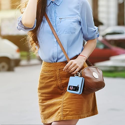 Miniatura 7 de KSRIDOTE Funda para Samsung Z Flip 3 con tarjetero y anillo Samsung Wallet Case Galaxy Z Flip 3 Funda tipo cartera para teléfono celular, regalo