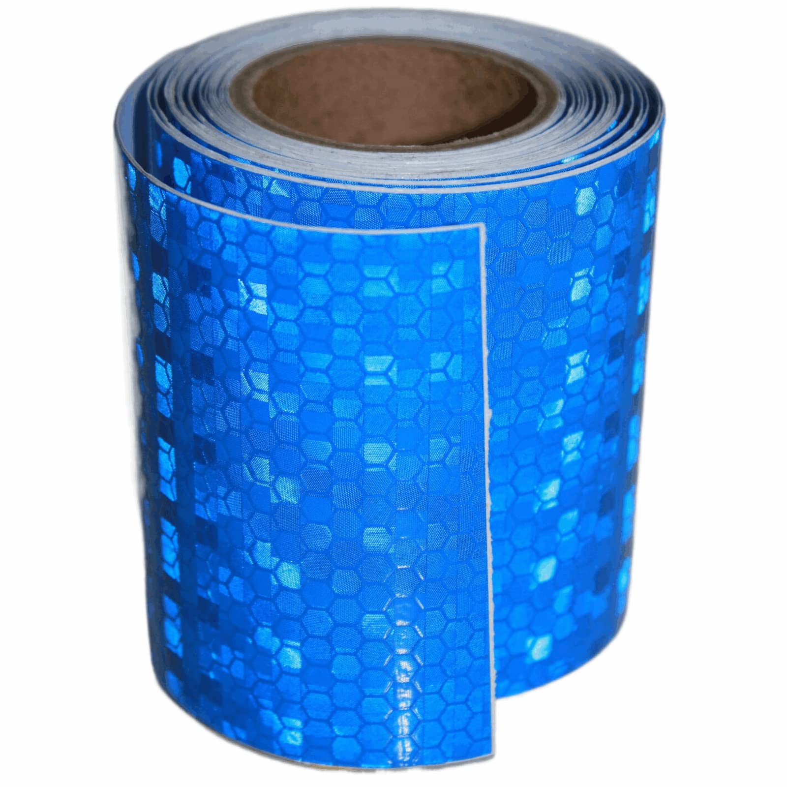 tuyrchu Blue Reflective Tape 3 inch X 10 feet, Outdoor Waterproof High Visibility Warning Safety Industrial Marking Tape