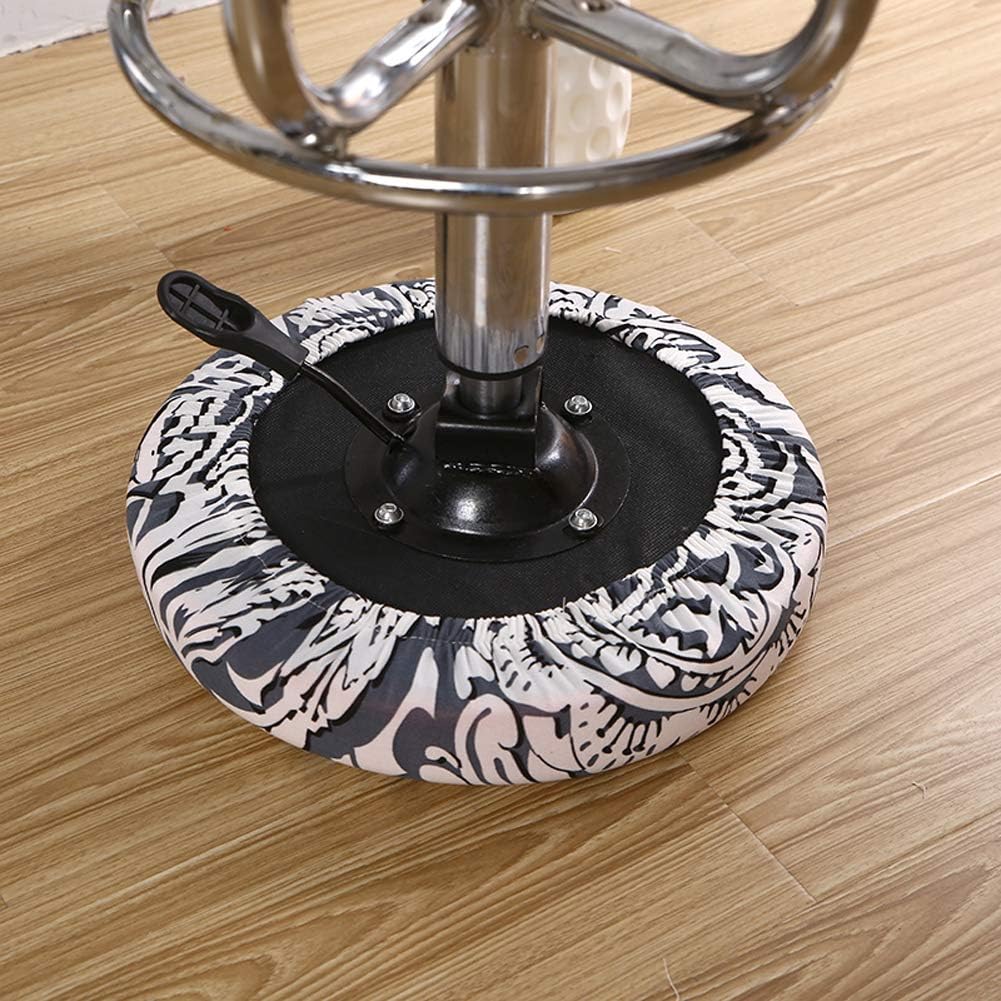 ANWUCHEN Stool Covers Round,4 Pack Stretch Round Bar Stool Covers Elastic Bar Stool Seat Covers Round Stool Cushion Slipcover Bar Chair Cover with Elastic Band for 13-18 Inch Round Barstools(Gray)