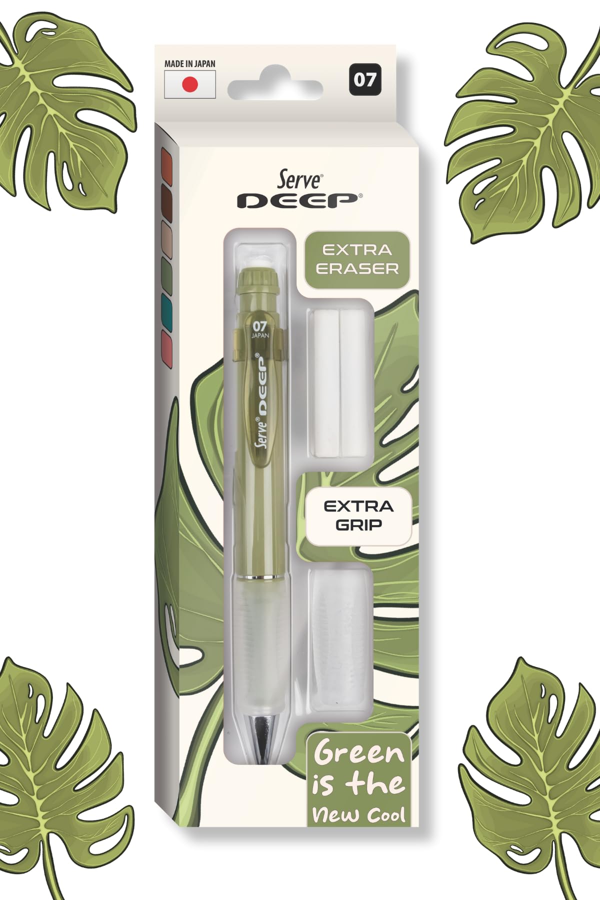SERVE DEEP KLM & GRIP & SILGI YEDEKLI SET 07MM YAPRAK YESILI