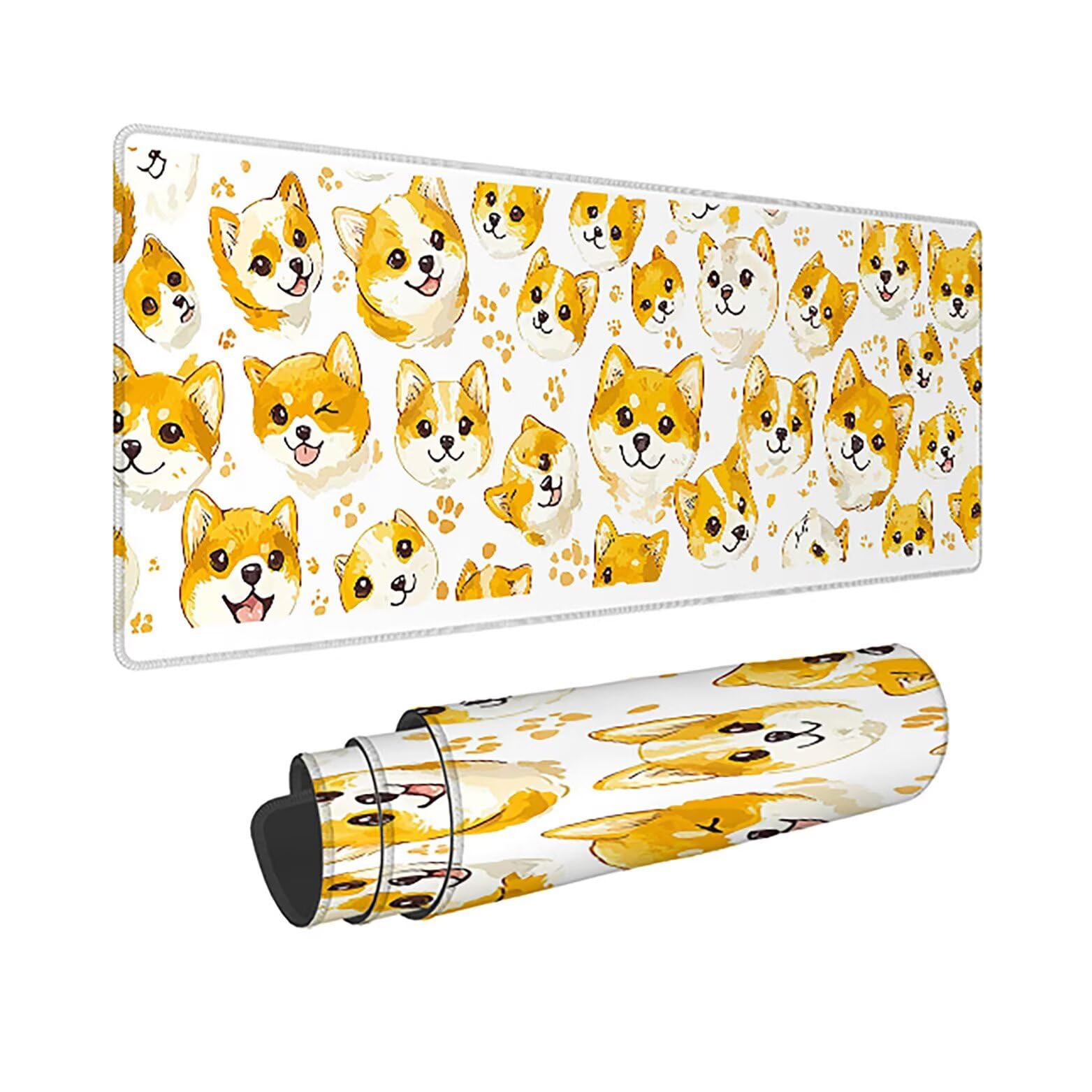 Podkładka na biurko, gamingowa podkładka pod mysz, rozmiar XXL, antypoślizgowa, gumowa podkładka pod mysz, szyte krawędzie, gamingowa podkładka pod mysz XXL, do biura i domu, akcesoria gamingowe, 1600