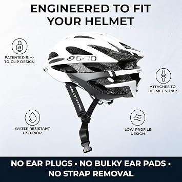 Wind-Blox Pro Helmet Attachment, Wind Noise Blocker Helmet Accessory, Noise Reduction Biking and Cycling Gear, Noise Block Helmet Add-On with Adjustable Straps
