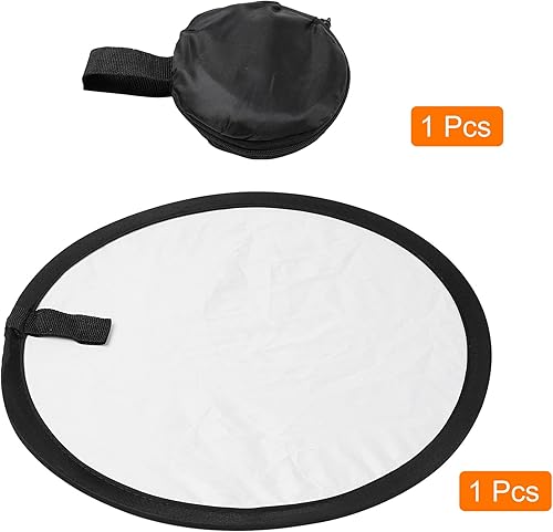 Miniatura 3 de PATIKIL Reflector de luz de fotografía de 12 pulgadas, panel difusor de doble cara de nylon para foto de estudio, platablanco