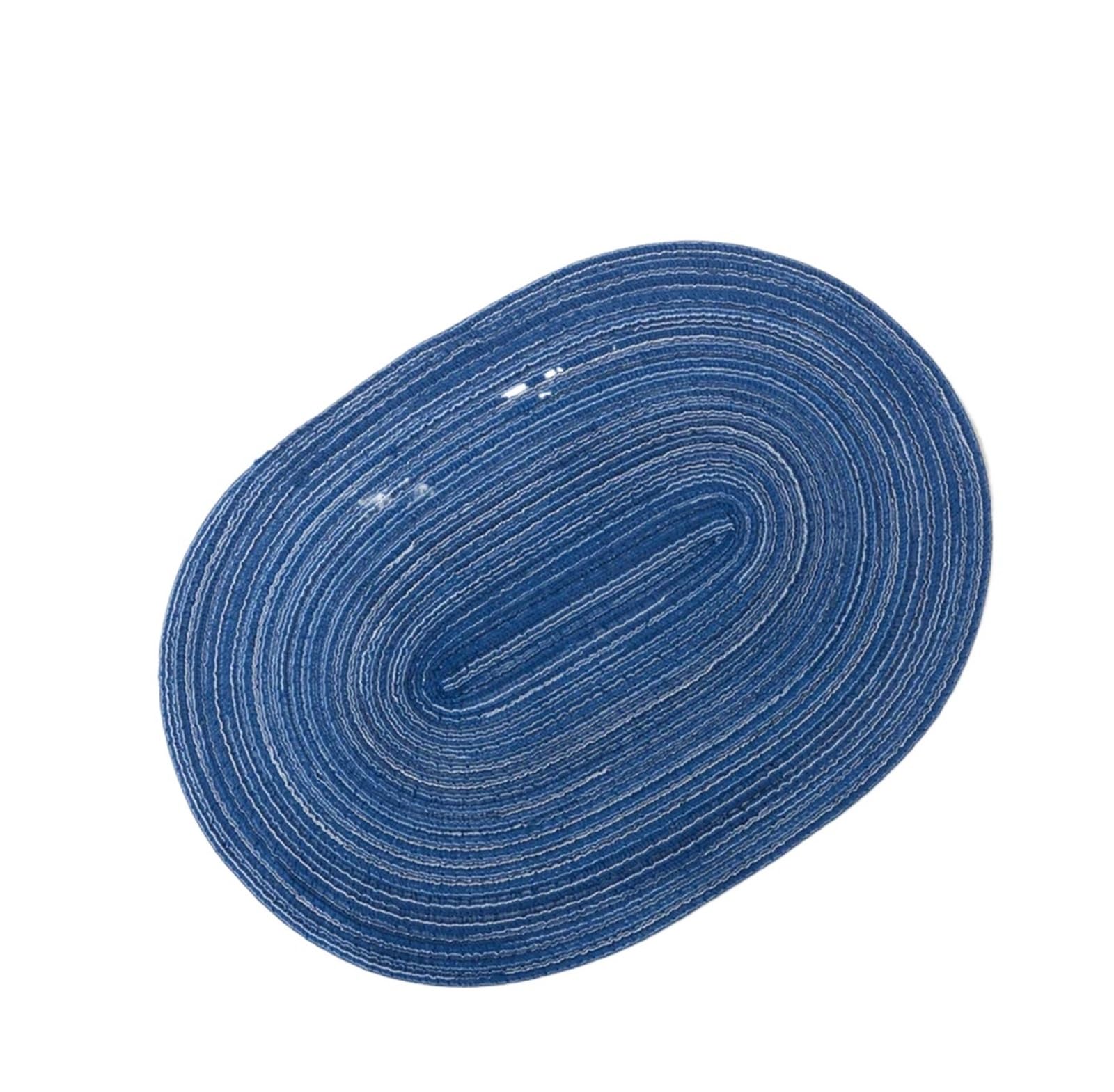 Lot de 4 sets de table lavables bleus pour cuisine et salle à manger