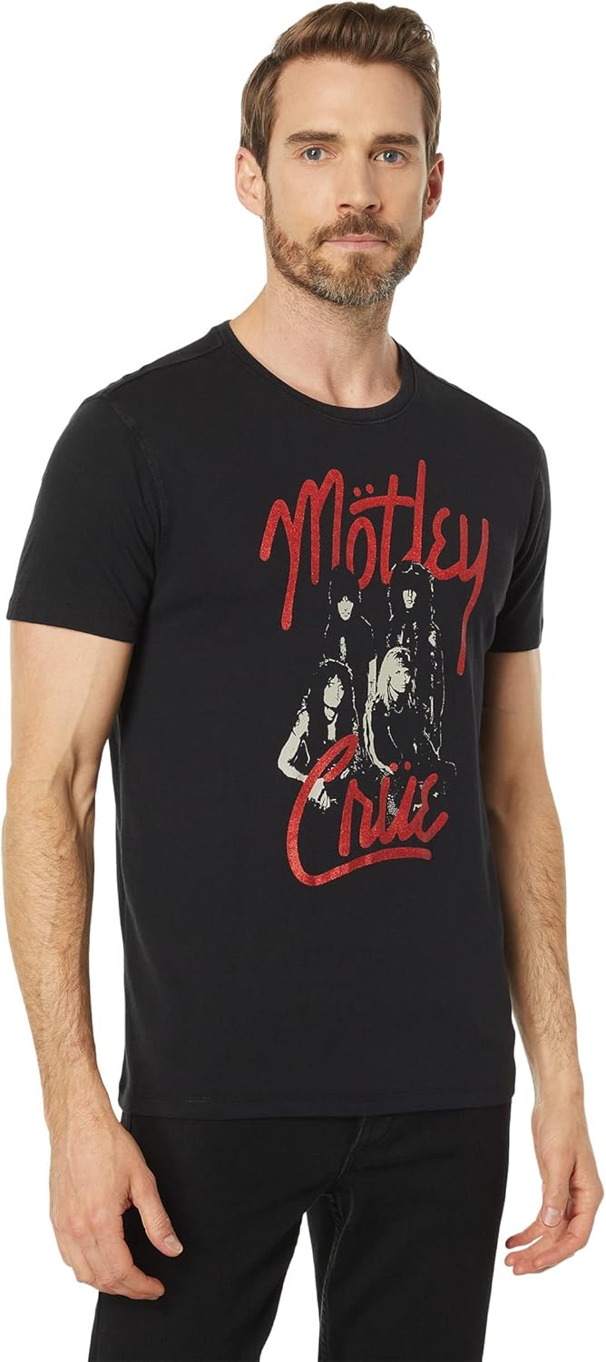 John Varvatos Men's Montley Crue Script Logo Tee