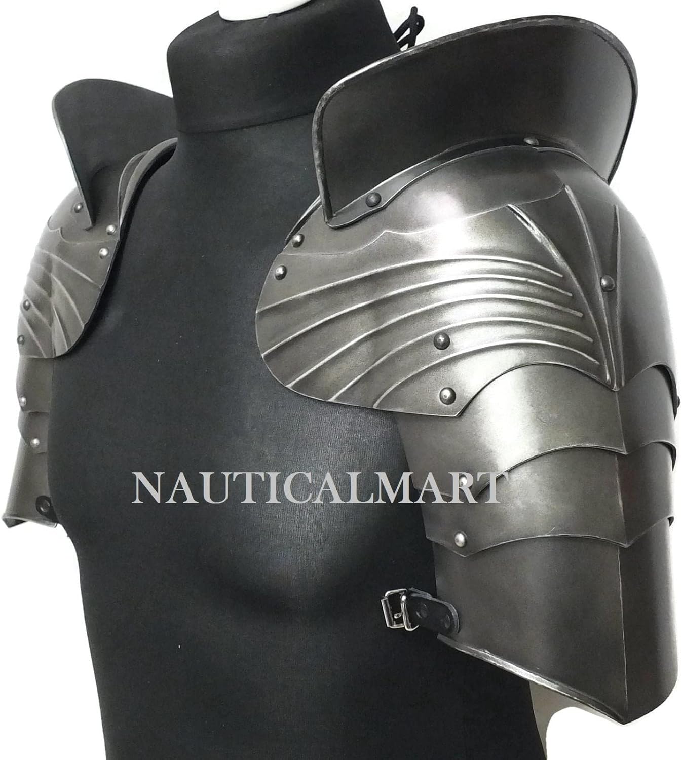 Reenactment Gothic Style Fluted Shoulder Armor Pauldrons