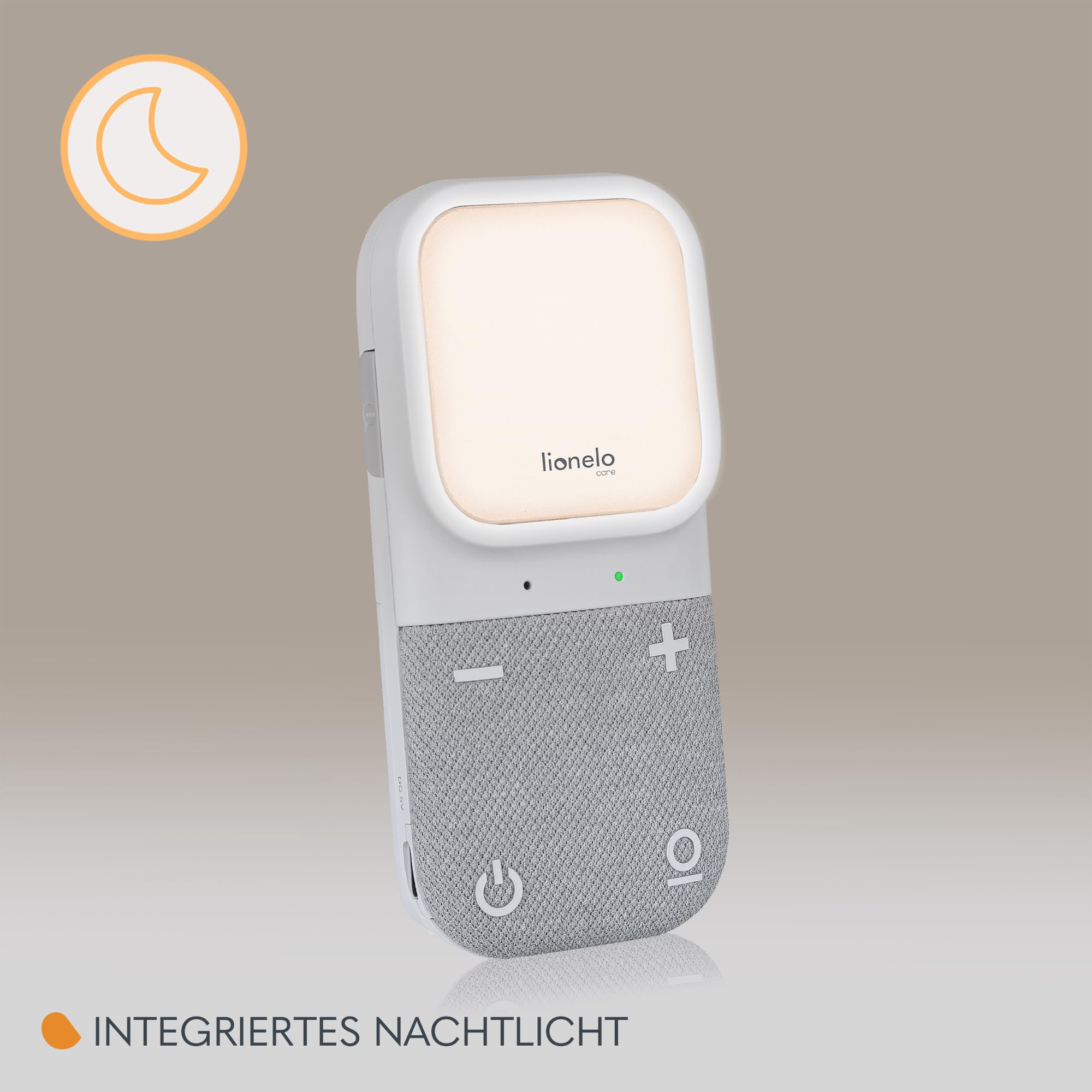 LIONELO Babyline 2.2 Elektronisches Audio Babyphone mit Nachtlicht, Reichweite bis zu 400 m, Zwei-Wege-Kommunikation, EcoVox Sparmodus, Alarme, Batterie bis zu 12 h, Lautstärkeregler