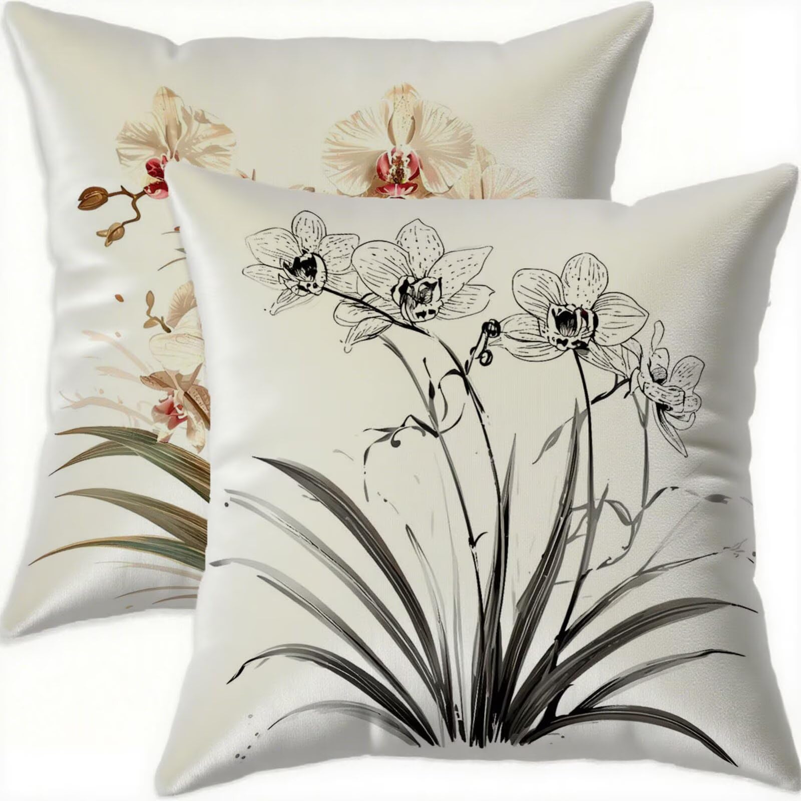 Housse coussin 75x75cm anti tache velours imperméable gris avec zip