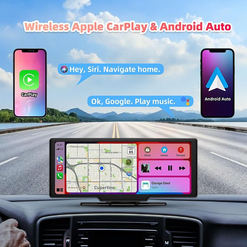 CUQI 10.26" Carplay Android autórádió 4K kamera vezeték nélküli tükrözéssel