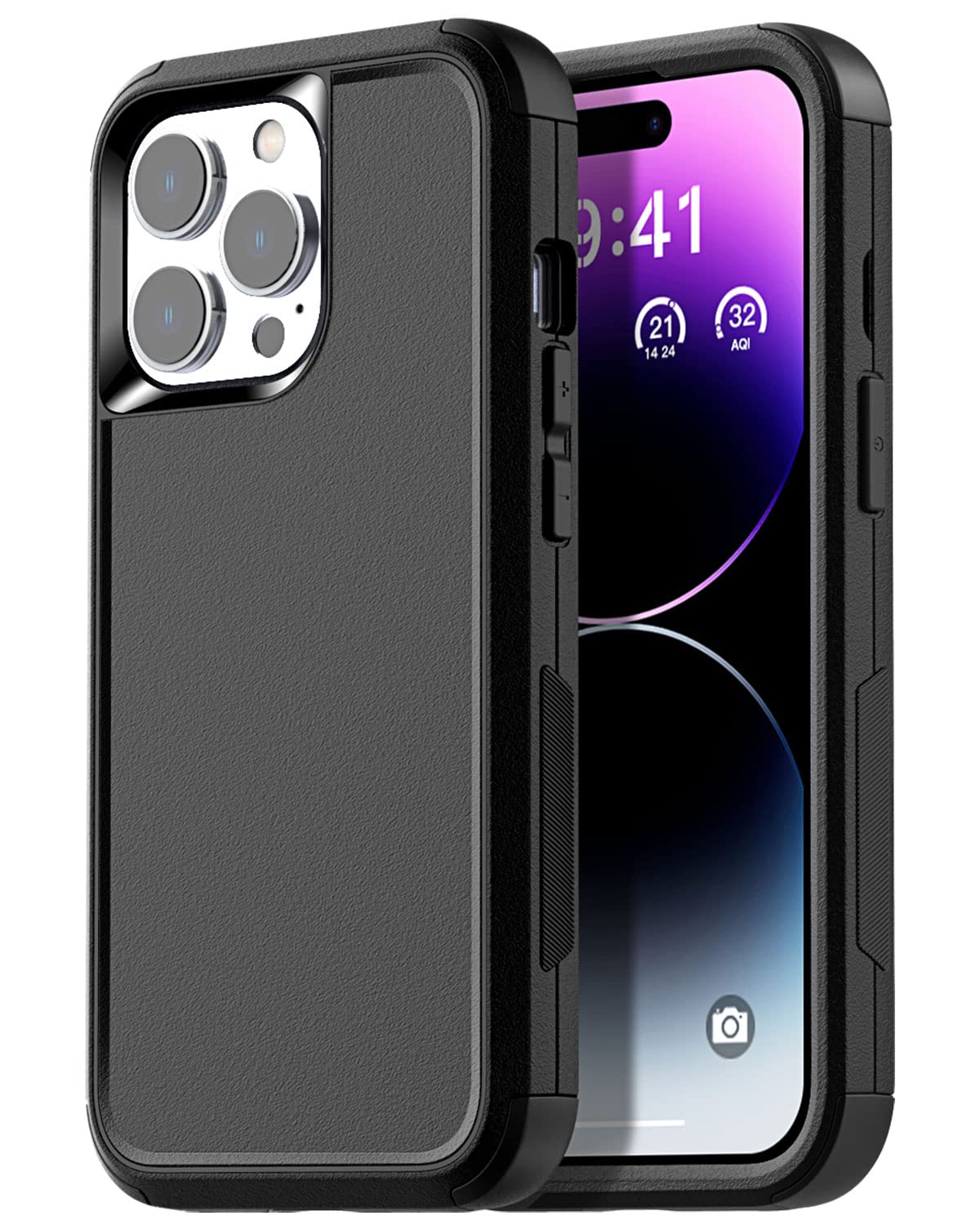AICase iPhone 14 Pro (6.1") Heavy Duty 3-Layer Military Grade Protection, Rugged Shock/Drop/Dust-Proof Phone Cover