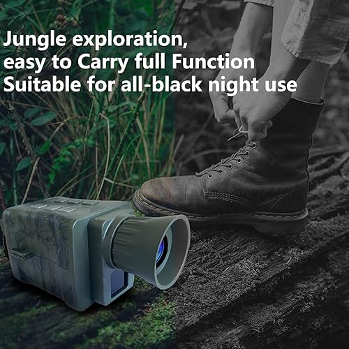 Vista 5 de NV3000 Monocular digital de visión nocturna con tarjeta de 32 GB, 4k ultra claro 36MP a todo color 7 niveles 5X zoom digital infrarrojo detección