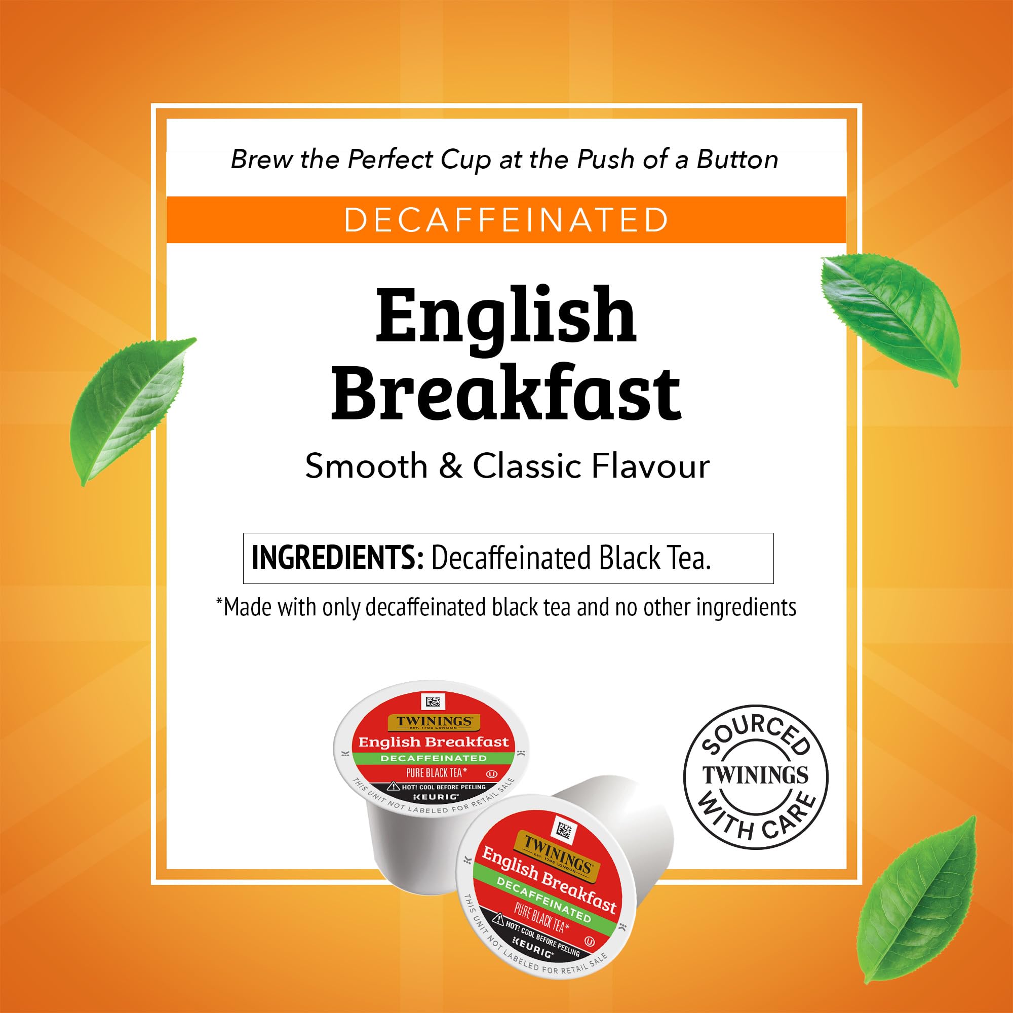 Twinings Decaf English Breakfast Black Tea K-Cup Pods for Keurig | 24 Count (Pack of 1) | Smooth, Flavourful, Robust | Enjoy Hot or Iced - Image 2