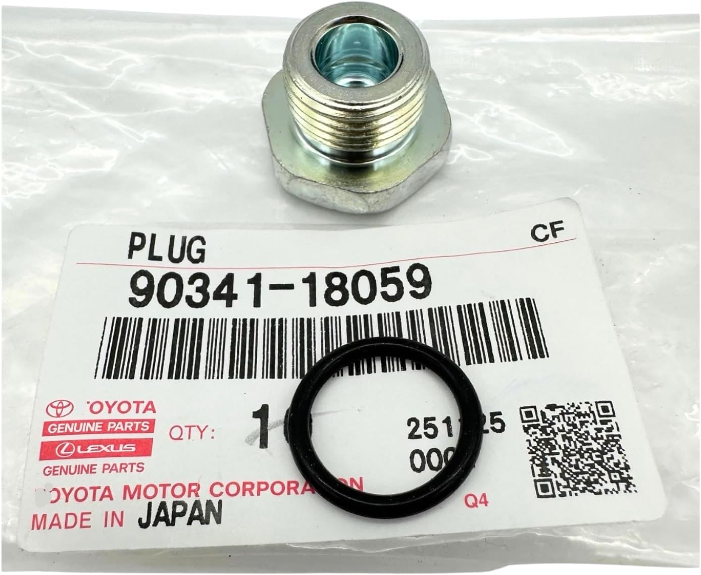 Genuine 90341-18059 TRANSMISSION OIL FILL PLUG WITH O-RING 90301-15004 for TOYOTA 4RUNNER FJ TACOMA IS350 GX