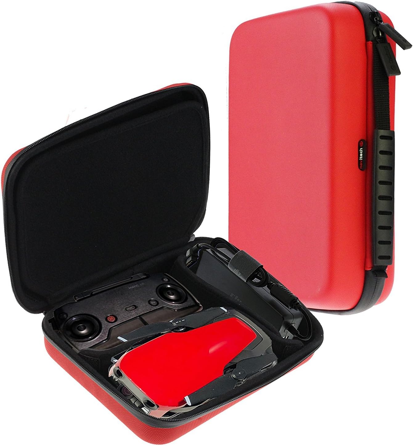 NavitechRed Waterproof Shockproof Drone Case Compatible with The snakebyte Zoopa Q55 Zepto Quadcopter