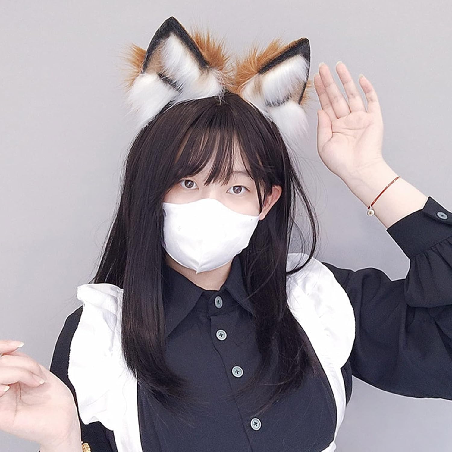 Cosplay Foxes Ear Shape Headband Electric Moving Ear Hair Hoop Makeup Rechargeable Cosplay Headpieces Moving Headband