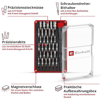 Einhell 33-Piece Precision and Electronics Repair Kit