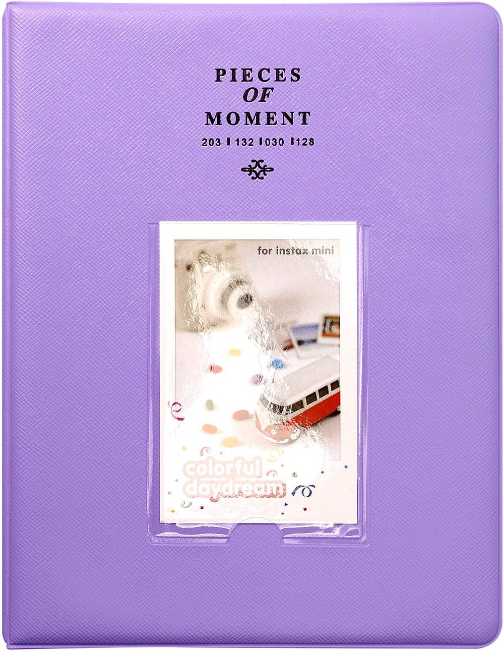 Mini Photo Album Book for Instax Fujifilm Polaroids HP Sprocket 2x3 Inch Pictures fugi Photos 128 Pockets Purple Lavender