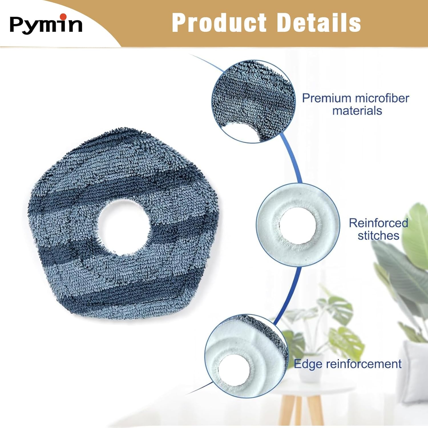 Pymin 20 PCS Vacuum Accessories for Eufy X10 Pro Omni Cleaner Robot, Replacement Parts Kit with 10 Mop Pads+10 Vacuum Bags