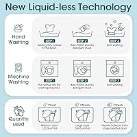 Vista 5 de Poesie Hojas de detergente para ropa sucia con múltiples aromas, 800 cargas, ideales para el hogar, dormitorio, apartamentos de viaje, ahorran