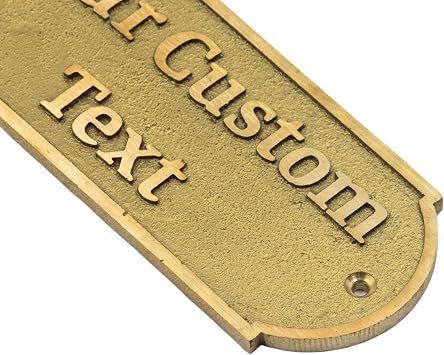 Personalized Your Custom Brass Plaque - Engraved Brass Sign for Business, Office, Door, Wall, Home Decor, Heavy-Duty, Gifts, and Special Occasions