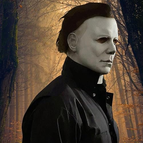 Miniatura 4 de FLORENCE IISA Máscara de Halloween de Michael Myer - Máscara de látex aterradora de terror para adultos, disfraz de cosplay para fiesta de Halloween