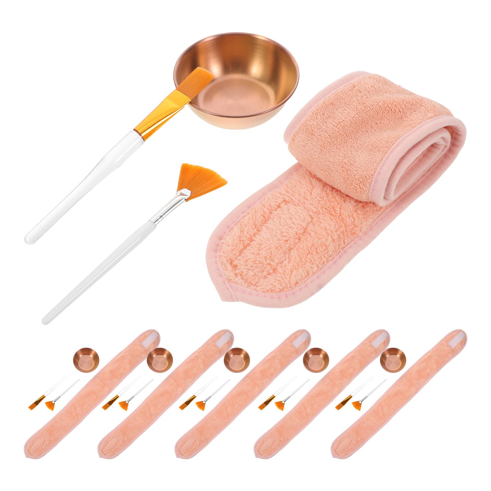 Kosmetikbedarf Set mit Gesichtsmaskenpinseln und Schalen für Hautpflege und Spa-behandlungen Inklusive Beauty-stirnband für Professionelle Gesichtsbehandlungen