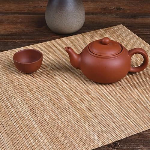 Miniatura 4 de Tapete de camino de mesa de bambú de 15.75 x 39.37 pulgadas, manteles individuales resistentes al calor, tapete rodante de sushi para mesas de