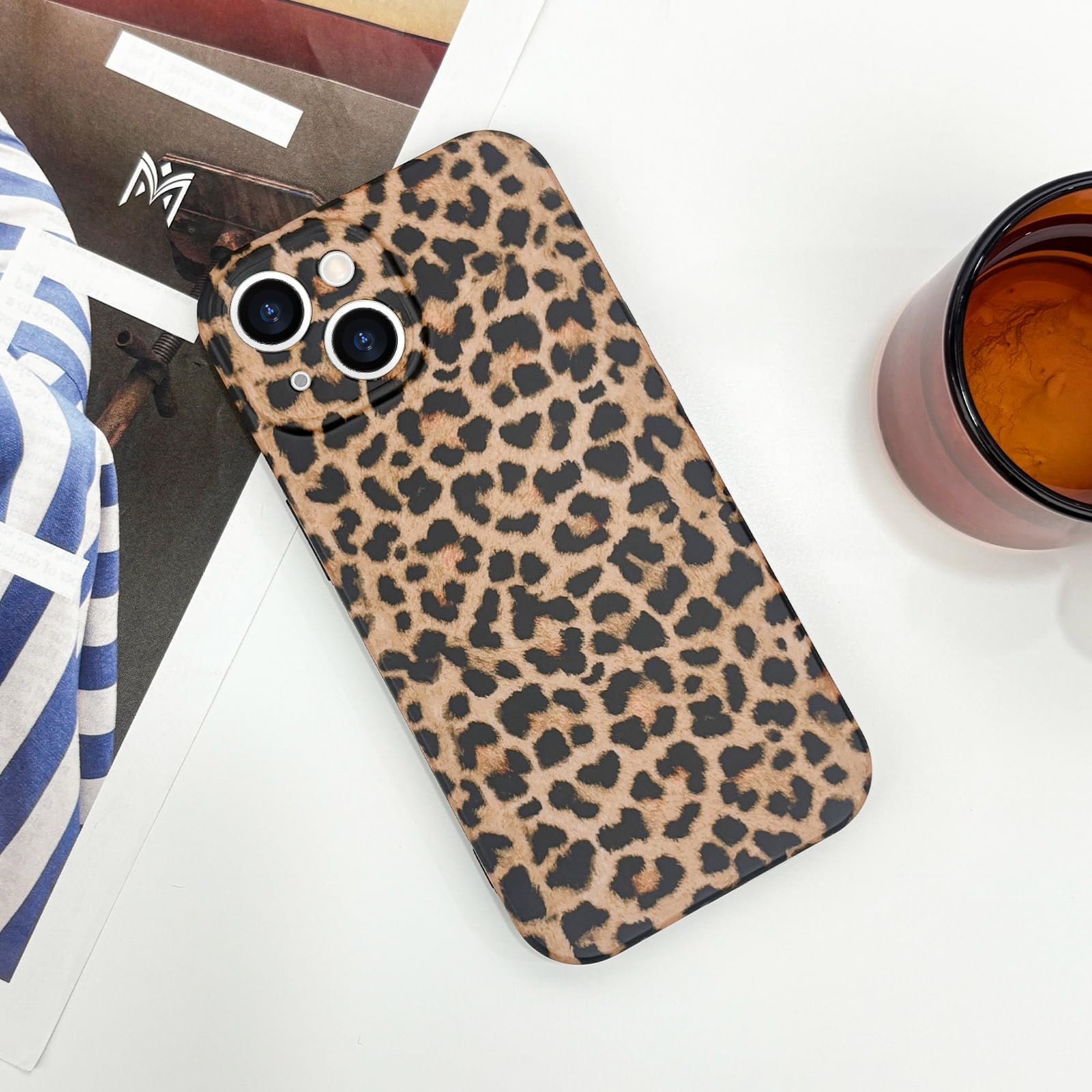 Amazon.co.jp: Teageo iPhone 13 用 ケース ヒョウ柄 レオパード