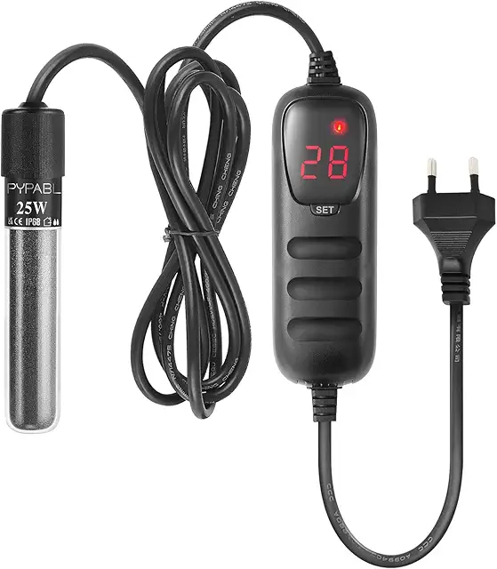 Riscaldatore per Acquario Mini PYPABL 25W-100W con Controller Esterno per Vasche 3-100L