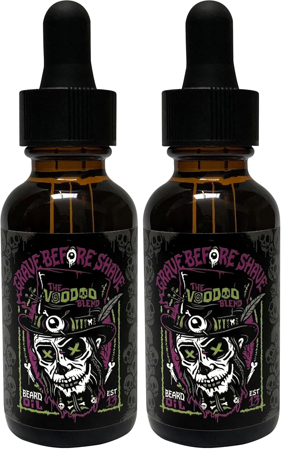 Grave Before Shave Voodoo Blend beard oil 4 oz bottle with pumptop dispenser