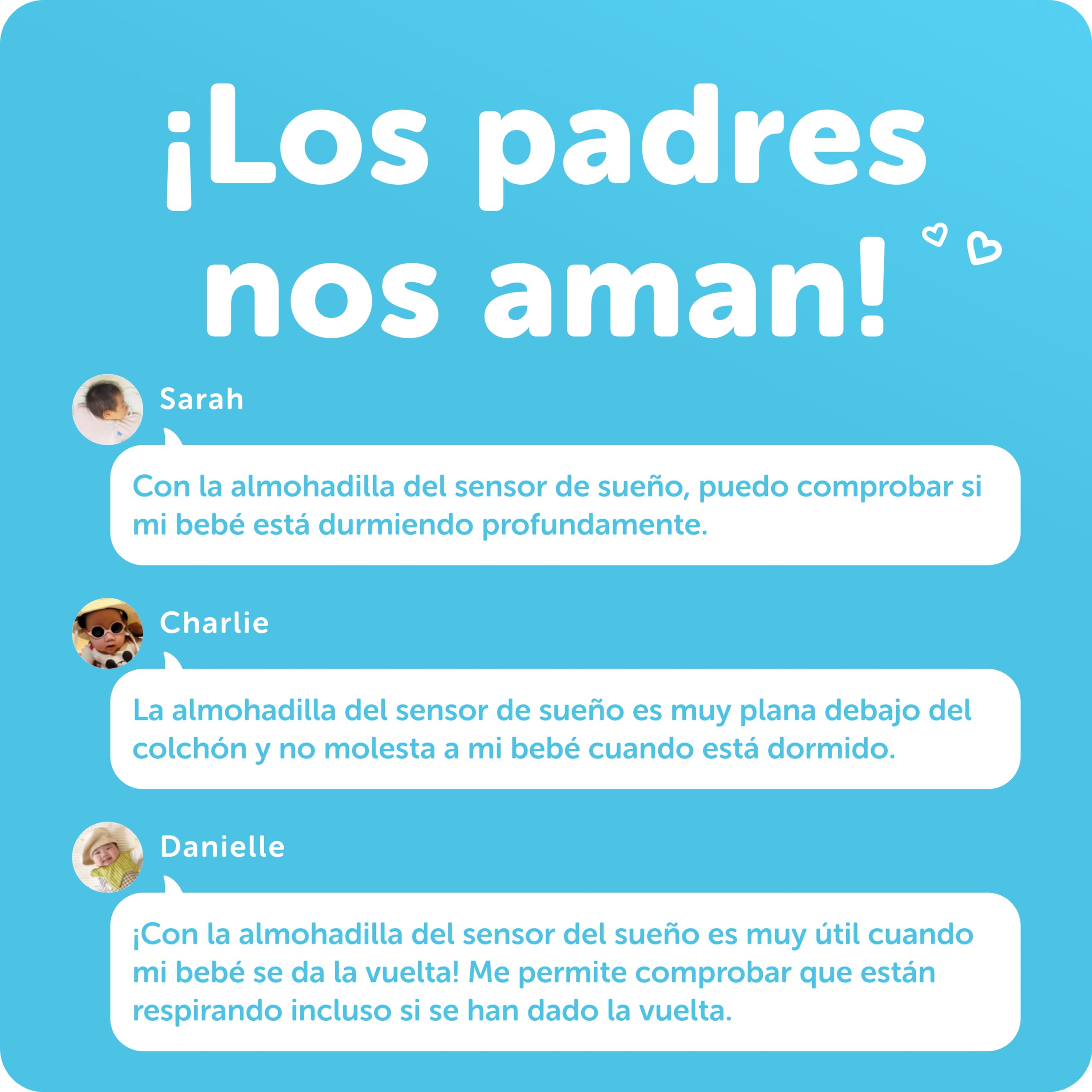 Almohadilla con Sensor de sueño CuboAi: Seguimiento de micromovimientos de bebé en Tiempo Real y detección de Movimiento con alertas de Seguridad proactivas. Debe combinarse con el vigilabebés CuboAi