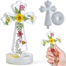 7'' Resin Molds for Standing Cross, Crucifix Silicone Molds for Epoxy Resin