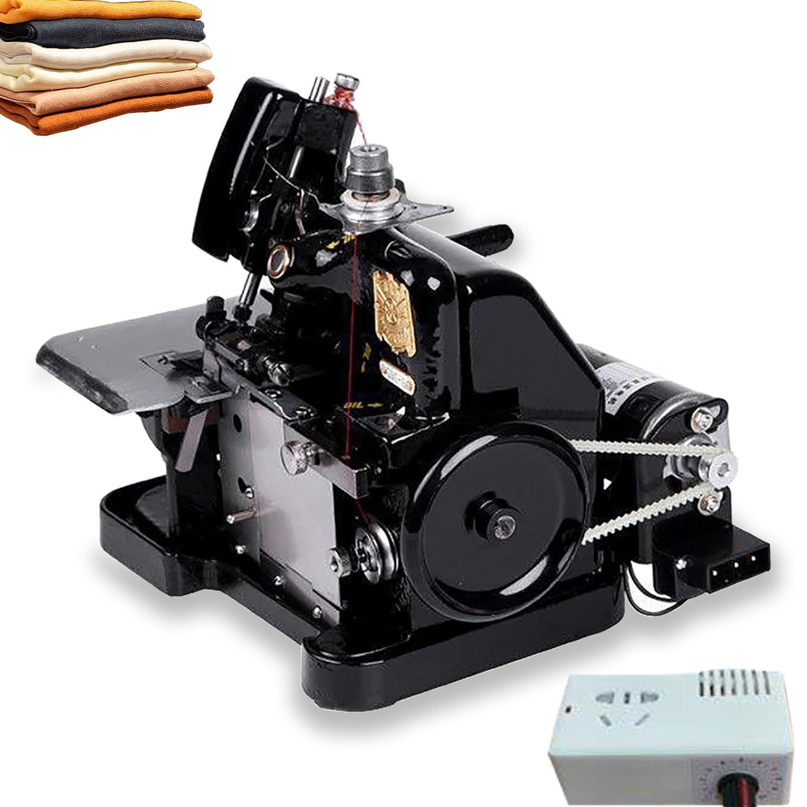 Máquina De Coser Overlock Industrial 3 Hilos Alta Eficiencia Portátil